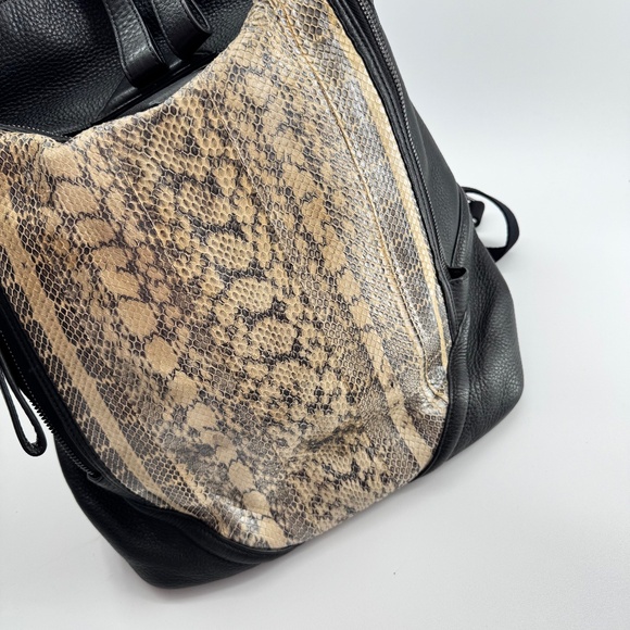 MCM Leather Backpack with Python Print Front Panel - Picture 5 of 16